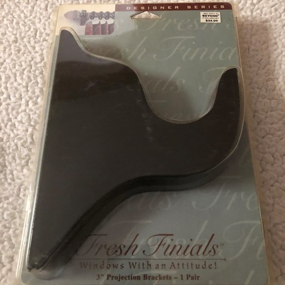 New - Designer Series Fresh Finial Curtain Brackets - Windows with an Attitude!" - Picture 1 of 4